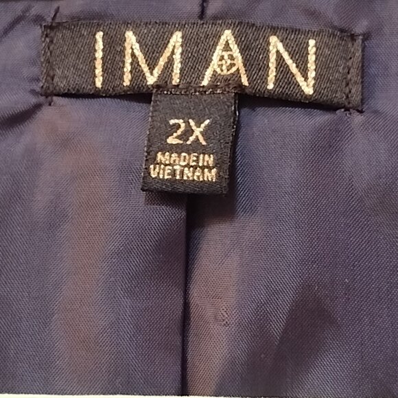IMAN 2-Piece Dark Navy-Blue Pantsuit – Size 2X, Elegance & Comfort - Picture 11 of 12